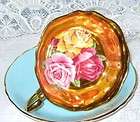 NC West Germany Fragonard Love Story Gold Bowl Tea Cup and Saucer 