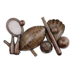Uttermost Collective Sports Wall Art in Chestnut Brown:  