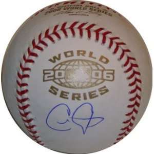   Chris Carpenter Signed 2006 World Series Baseball: Sports & Outdoors