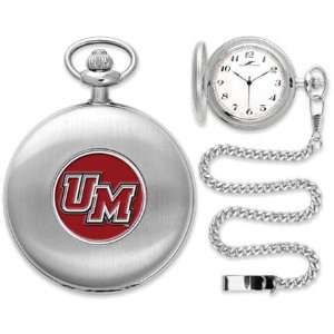   Amherst Minutemen UMass NCAA Silver Pocket Watch