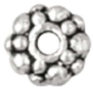  Blue Moon Metal Spacer Beads, Silver Rondelle, 24/Pkg 