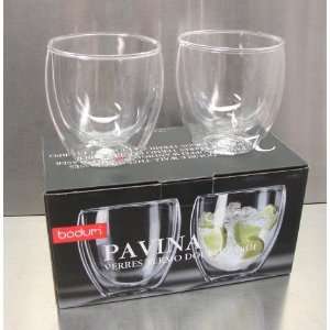  8.5 oz Bodum Pavina Double Wall Thermal Glasses: Kitchen 