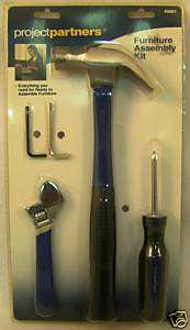 NEW Furniture Assembly Kit Wrench Hammer Screwdriver  
