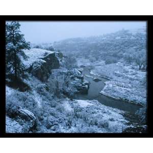   Geographic, Winter Morning on Gila River, 8 x 10 Poster Print, Framed
