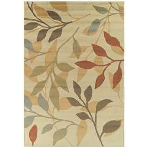  Tremont Collection Leaflets Ivory Area Rug: Home & Kitchen