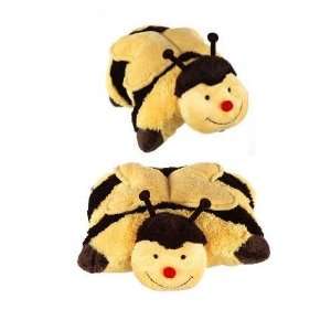   Pillow Pets Large 18 Inch Square Buzzy Bumble Bee Plush Pillow: Toys