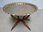 Anglo Indian Mid Century COFFEE / SIDE TABLE BRASS TOP