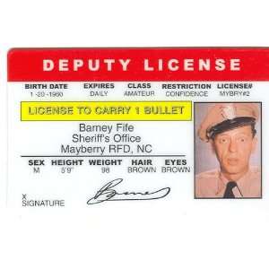 Barney Fife   Collector Card