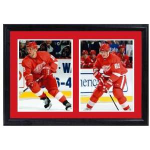  Marian Hossa and Kirk Maltby of the Detroit Red Wings Two 