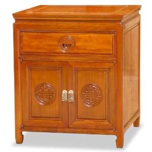  Rosewood Nightstand Cabinet   Chinese Longevity Design 