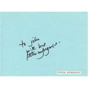  Peter Wyngarde jason King Hand Signed Album Page Jsa 