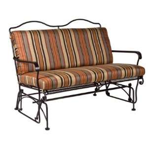   766 2G Outdoor Wrought Iron with Cushion Two Seat Loveseat Glider Sofa