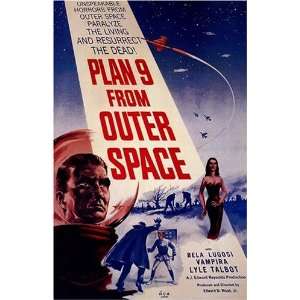   Vintage Ed Wood Movie Poster Plan 9 From Outer Space