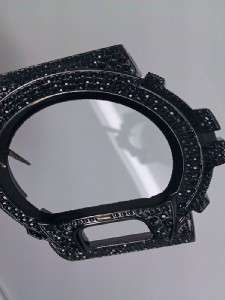 Shock 6900 Stainless Steel Custom Bezel Black with Black Crystals 