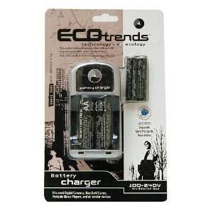  Eco Trends Battery Charger With 2 X AA 2300mAh Batteries 