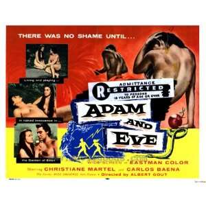 Adam and Eve Movie Poster (27 x 40 Inches   69cm x 102cm) (1962 
