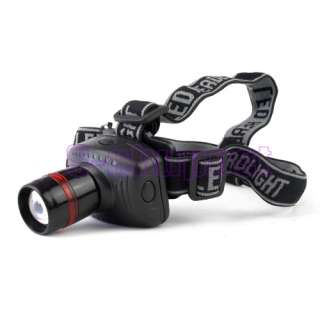 Outdoor Night Camping Fishing Hiking LED High Power Adjust Strap Zoom 