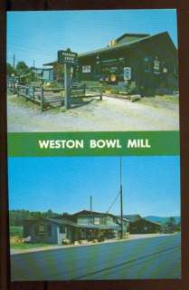 Weston Bowl Mill WESTON VERMONT Chrome Postcard  
