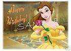 Edible Cake Image Disney Princess Belle Birthday Rec