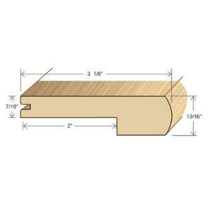   Hardwood Unfinished Maple Stair Nose for 7/16 Floors Home