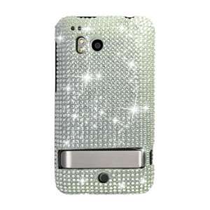 For HTC 6400 THUNDER BOLT Verizon Full Diamondl Case Silver Hot Bling 