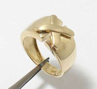 Technibond Solid X Design Graduated Ring 14K Yellow Gold Clad Silver 
