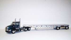 Tonkin Replicas Kenworth T660 (Blue) with 48 Silver Flatbed Trailer 