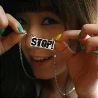 fashion New Stop Message Text Sign Necklace Cool x222  