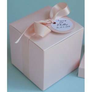  Cupcake Box with Ribbon & Matching Personalized Tag   Set 