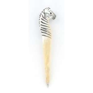  Zebra Animal Writing Pen Wood Carved