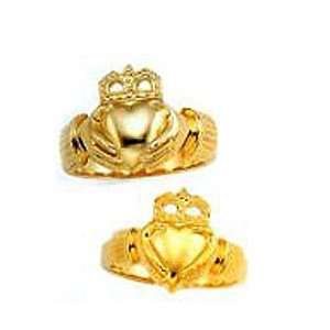    14k Yellow gold Womens and Mens Claddagh Ring size 5 Jewelry