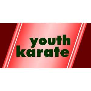  3x6 Vinyl Banner   Youth Karate Red Stripes: Everything 