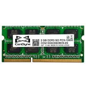  CenDyne 2GB DDR3 RAM PC3 10600 204 Pin Laptop SODIMM 