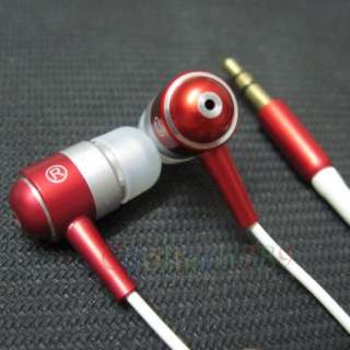 EARBUD IN EAR EARPHONE HEADPHONE FOR i POD iPHONE  Red E38  