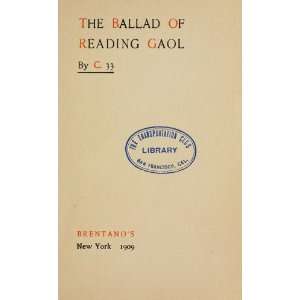  The Ballad Of Reading Gaol Oscar Wilde Books