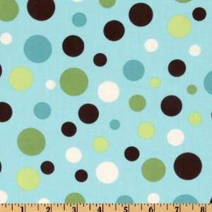  44 Wide Michael Miller Lolli Dot Sky Fabric By The Yard 