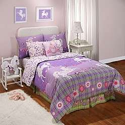 Brand New Disney Royal Horses Purple Reversible Comforter Bedding Twin 