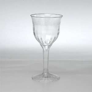  2 Piece Fluted 6 oz Wine Goblet Clear Pack Of 10 Toys 