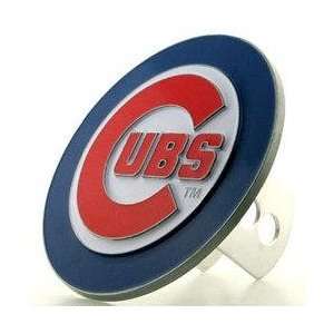  Logo Cut MLB Trailer Hitch Cover   Chicago Cubs: Sports 