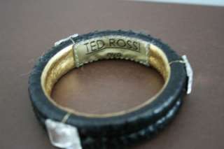 NIB Designer Ted Rossi NYC Python Leather Bracelet $125  