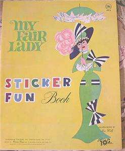 1965 My Fair Lady Sticker Fun Book Complete Unused