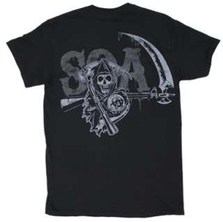 front and says soa with a reaper on the back
