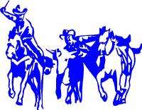 Steer Wrestling Western/Rodeo Sticker,Graphic,Decal  
