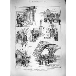  1889 PARIS EXHIBITION INDIAN CAFÉ CHINA EIFFEL TOWER 