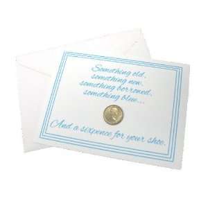  Brides Lucky Sixpence and Poem Card   Contemporary 