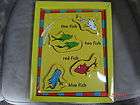 Dr Seuss Collectible One Fish Two Fish Wooden Frame Tray Puzzle