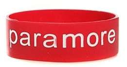 PARAMORE RED WHITE RUBBER BRACELET HAYLEY WILLIAMS NEW  