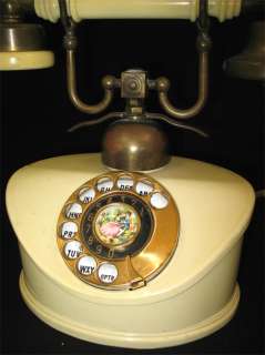 OLD VINTAGE Victorian GOLD ROTARY DIAL PHONE TELEPHONE  