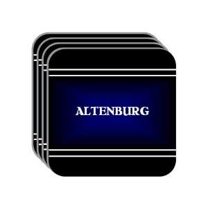   Name Gift   ALTENBURG Set of 4 Mini Mousepad Coasters (black design
