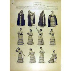  1893 Lady Ball Mime Mimic Charades Story French Print
